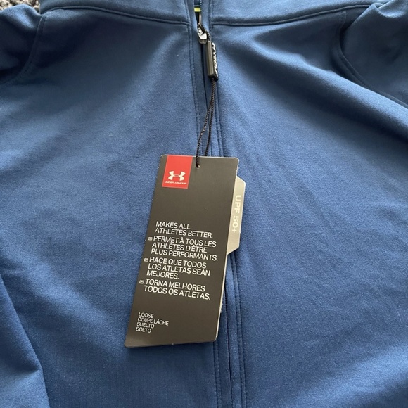 NWT Under Armor Women’s Blue UA Golf 1/4 Zip UPF 50+ XL Happy Gilmore - Picture 2 of 12